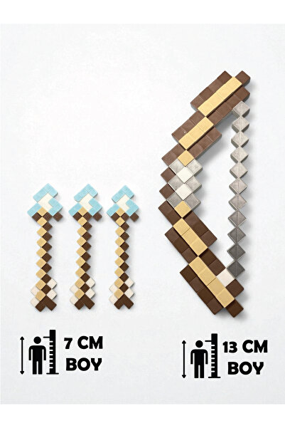 GiginGo Blok Macerası Yay & Ok Seti - Minecraft Bow Set - 1 Adet Yay ve 3 Ade...