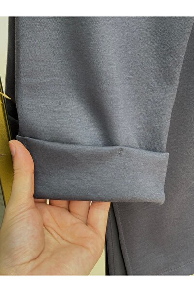 BENAHOLL Dorista Διπλό Μανίκι άνοιγμα Casual Tunic-NA822 Ανθρακίτη