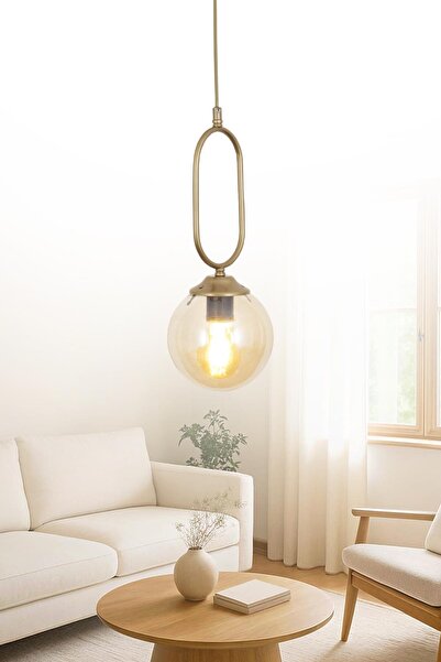 Taşcan Aydınlatma Pelo Tekli Eskitme Sarkıt Avize Bal Camlı Mutfak Koridor Ho...