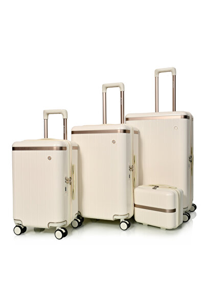 MORANO Four-piece travel bag, durable and lightweight, four-wheeled suitcase with a numbered security lock