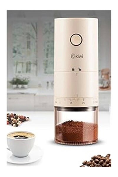 AyrStore Kspg-4817 Şarjlı Kahve Ve Baharat Öğütücü Krem