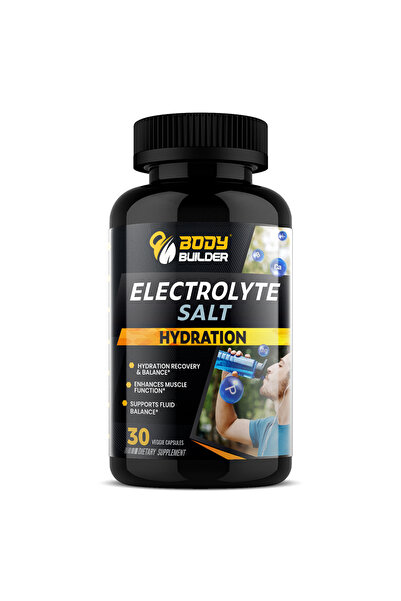 Body Builder Electrolyte Salt, 30 Veggie Capsules, Hydration Recovery & Balance