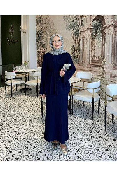 Adalenna Moda Tasarım Pileli İnce Merserize Elbise