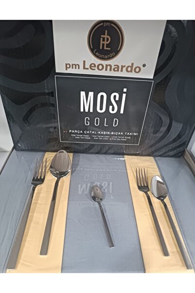 MORMAVİ Pm Leonardo Mosi̇ Steel 60 Piece Fork and Spoon Set