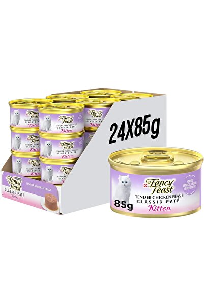 Fancy Feast Wet Kitten Food with Classic Chicken Flavor (85g, Pack of 24)