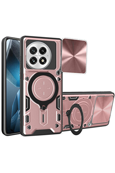 Techsuit Husa OnePlus 13 CamGuard Pro, roz auriu