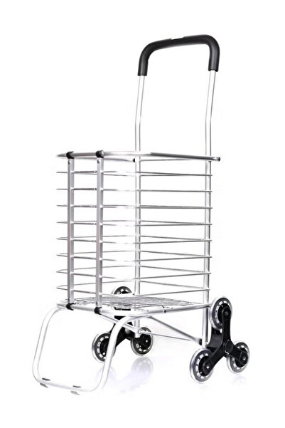 Generic عربة تسوق قابلة للطي من مورانو 6 كفرات فضي
