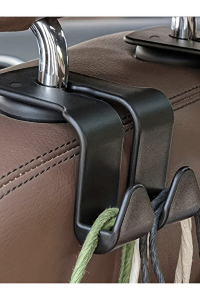 AutoFresh 2Pcs Car Seat Back Hook Multi-Functional Phone Holder Car Bag Hanger