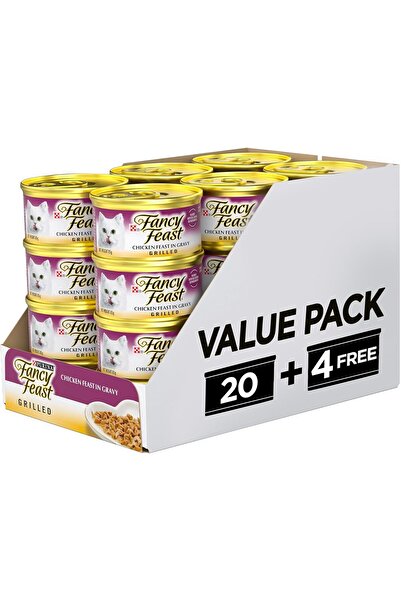 Fancy Feast Grilled Chicken Cat Food Promo Pack (85g) (20+4 Free)