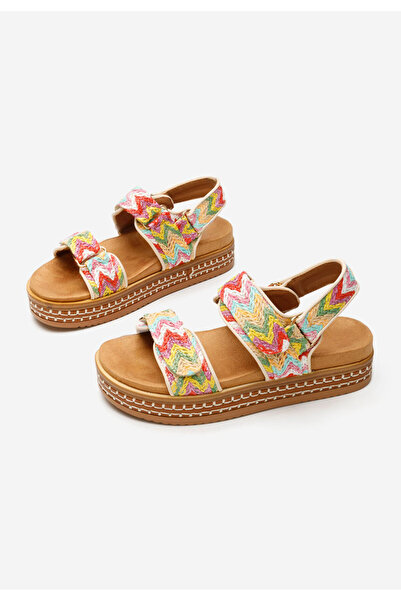 B T Shoes Viacfarebné sandály na platformě Vernysa