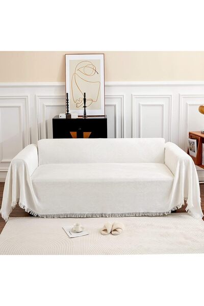 Primo Plus Pastoral Style Sofa Slipcover White 130 x 180cm
