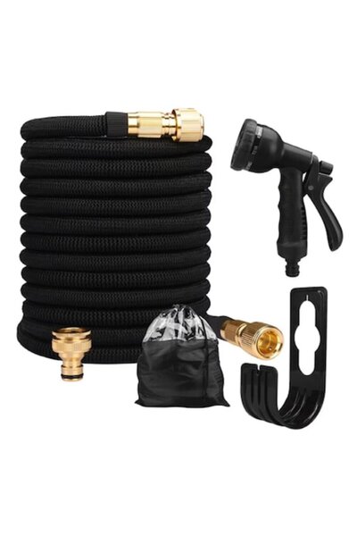 EBA Furtun de grădină extensibil 60 m eBA®, pistol de pulverizare cu 8 tipuri...