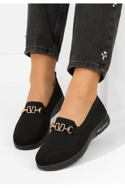 B T Shoes Čierne mokasíny dámske Ivaira