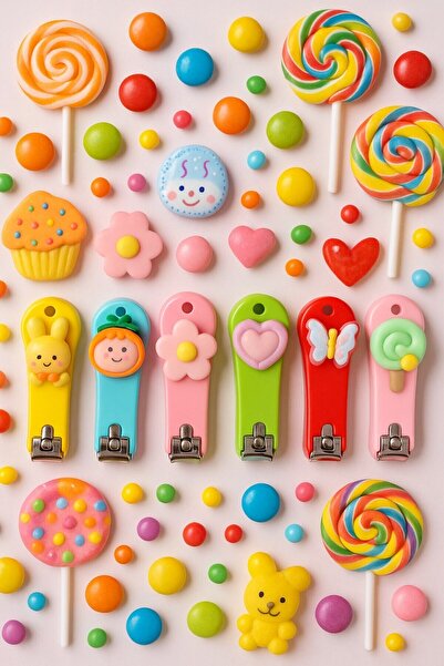 Lexi Bella 6 Pieces of Cute Character Nail Clippers Practical Safe Use Baby Children Colorful Figure Nail Clippers