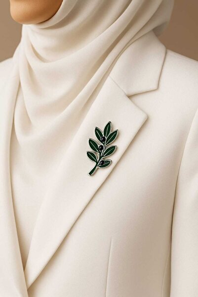 Nema Natural Zeytin Dalı Broş