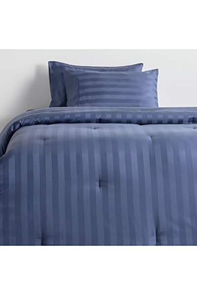 Generic Satin Stripe Pima Cotton Sateen 525 Thread Count 3-Piece Full Comforter Set - 160x240 cm