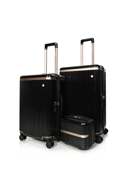 MORANO Four-piece travel bag, durable and lightweight, four-wheeled suitcase with a numbered security lock