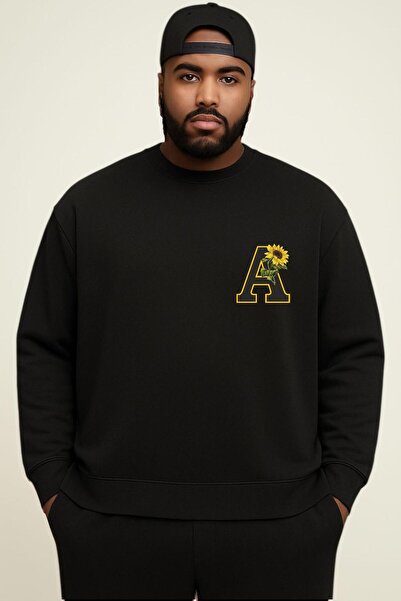 DM DOLCE MORE سترة رياضية كبيرة الحجم للجنسين مطبوعة بنقش زهور من القطن الممش...