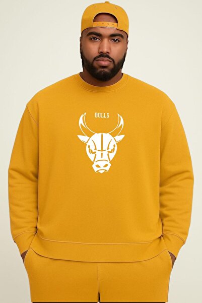 DM DOLCE MORE سترة رياضية كبيرة الحجم مطبوعة عليها شيكاغو بولز للجنسين