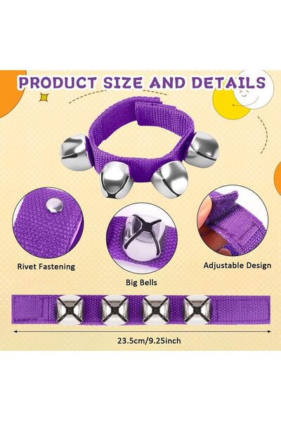 MegArya Augshy 2 Packs Wrist Bells, Wrist Bells Bracelets Jingle Bells Adjustable Hand Ankle Bells