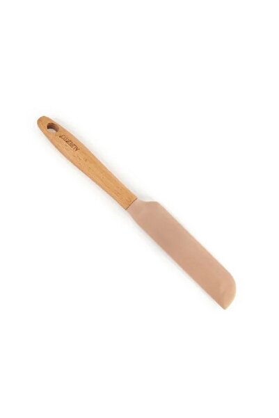 Alberto Silicone Scraper With Wooden Handle Pink Color