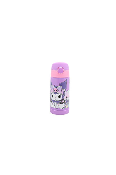 kuromi Stainless Steel Water Bottle 350ML (Double Wall) – Purple & Pink