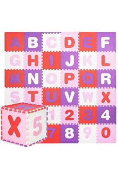 Springos Baby Floor Puzzle Mat, EVA Foam, Alphabet and Numbers, 172x172x1cm,