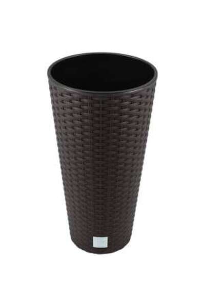 Prosperplast Decorative flower pot, Prosperplast, Rato, rattan imitation, round, tall, brown