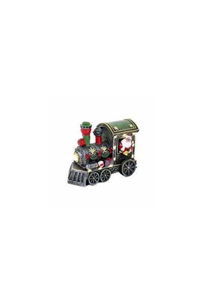 Magic Home Decorațiune de Crăciun, Moș Crăciun într-o locomotivă decorată, LED,