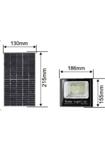 VTM Proiector Solar Monocristalin 25W cu Telecomandă - 6500K