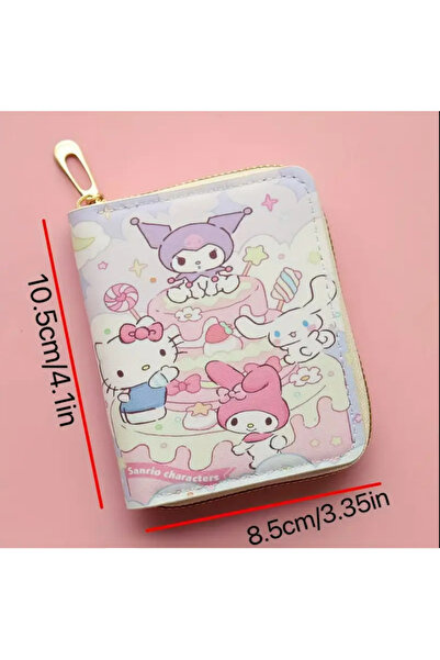 BABUN Παιδικό πορτοφόλι με φερμουάρ Sanrio Character Kuromi Melody για κορίτσια, εφήβους, παιδικό πορτοφόλι