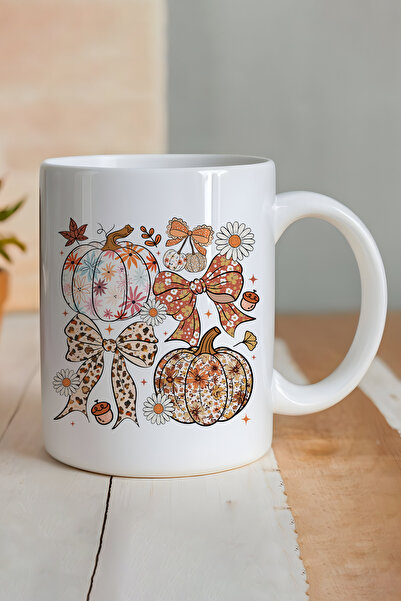 giftkonsept Autumn Theme Pumpkin Couqette No:2 Printed Gift Mug