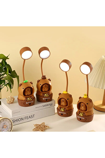 Wolawood Capybara 360° Dönen Masa Lambası USB Kablosu Pakete Dahil Şarjlı LED...