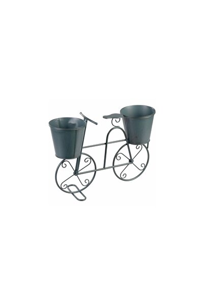 Mercaton Suport metalic pentru ghivece flori, MagicHome, model bicicleta, 2 suporturi, 50x15x37 cm