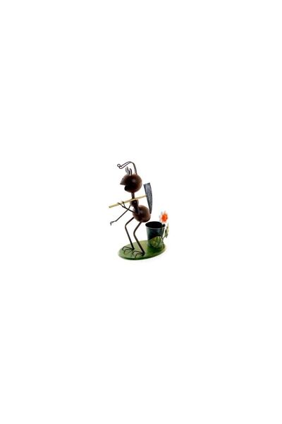 Strend Pro Garden Decoration, Metallic Ant with Pickaxe, 28x16x40 cm