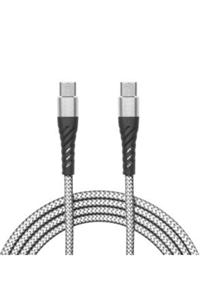 DELIGHT Cablu de date tip C la tip C, alb, 2 m