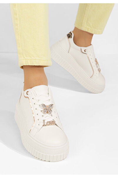 B T Shoes Sneakers με πλατφόρμα Laureena λευκά