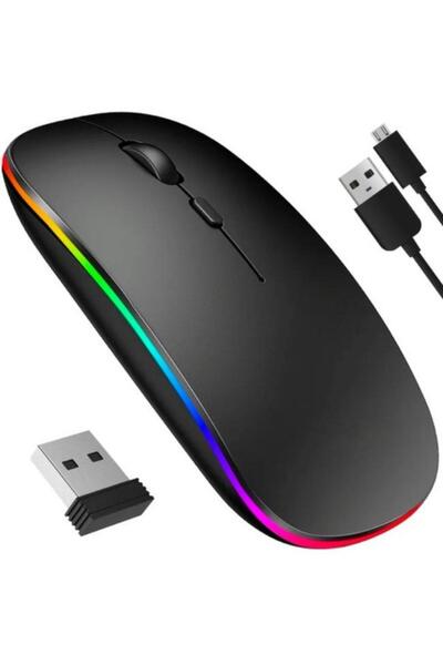 KESNUP Wireless mouse, RGB lights, ultra-slim, Black
