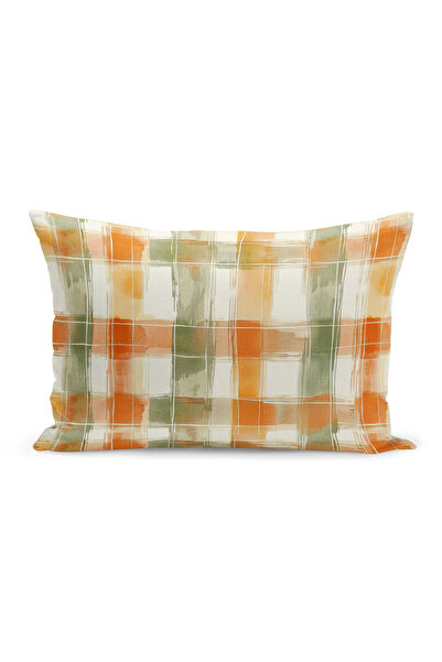 Bertille Home Autumn Plaid Series Double Side Printed Throw Pillow Case (Halloween Autumn Cushion Cover)