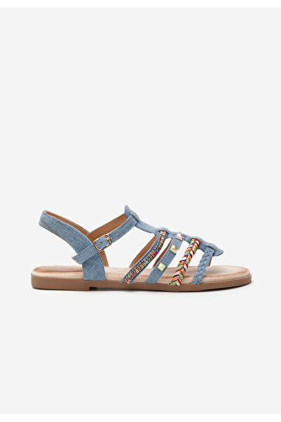 B T Shoes Denim sandály bez podpatku Juliensa