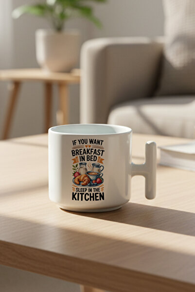 giftkonsept كوب قهوة لاتيه مطبوع عليه عبارة 'إذا كنت ترغب في الإفطار' مع مقبض