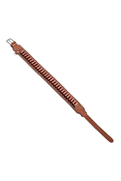 Genel Markalar Savage Hakiki Deri Çift Tarafı Açık Fişeklik Kahve 16 CL. (YT-...