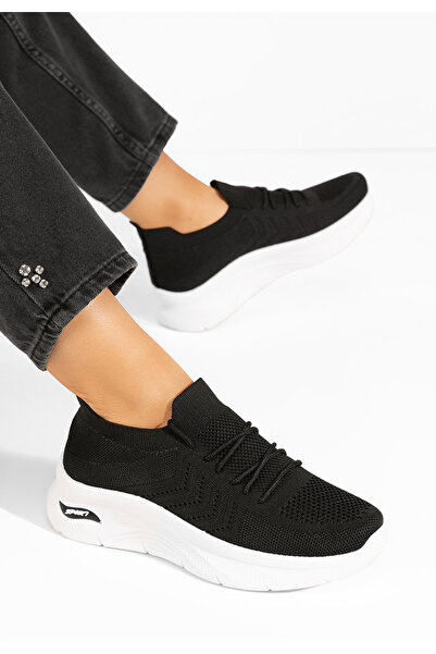 B T Shoes Černé sportovní boty dámské Tamyla