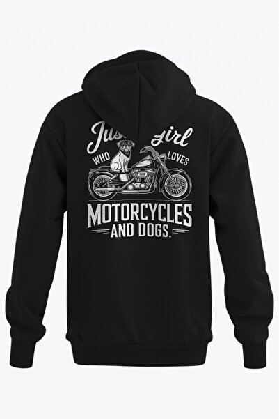 BJACKS Motorsports Wear هوديي BJACKS مجرد فتاة تحب الدراجات النارية والكلاب مميز