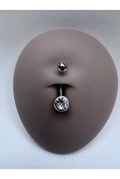 Home Cerrahi Çelik Altın Renk, Gümüş Renk Göbek Piercing Belly Zirkon Taşlı