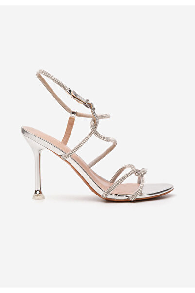 B T Shoes Stribrné sandály do špičky Vavet