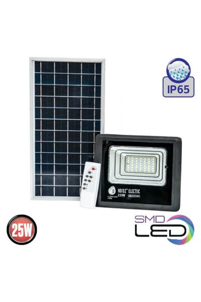 VTM Proiector Solar LED HZ 25W, 6400K, Negru - Iluminare