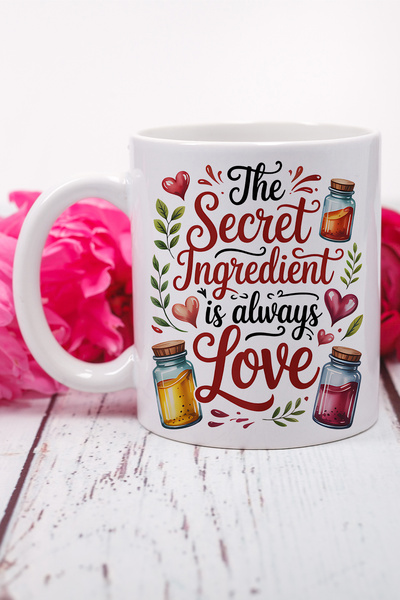 giftkonsept Secret Ingredients Is Love Printed Gift Mug