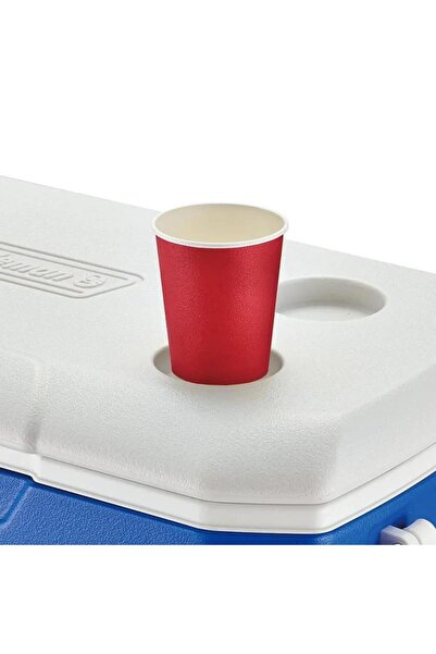 Coleman مبرد ثلج - - Poly Lite 48 QT - 45.7 لتر - أزرق/أبيض