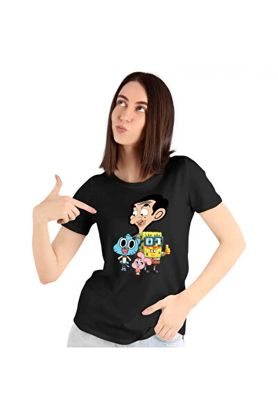 OEM Tricou Femei Gumball Mr Bean SpongeBob